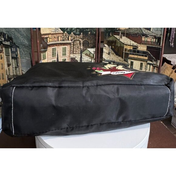 Betty Boop Shoulder Bag Black Polyester 15" L x 10" H x 3.5" D - Picture 5 of 8